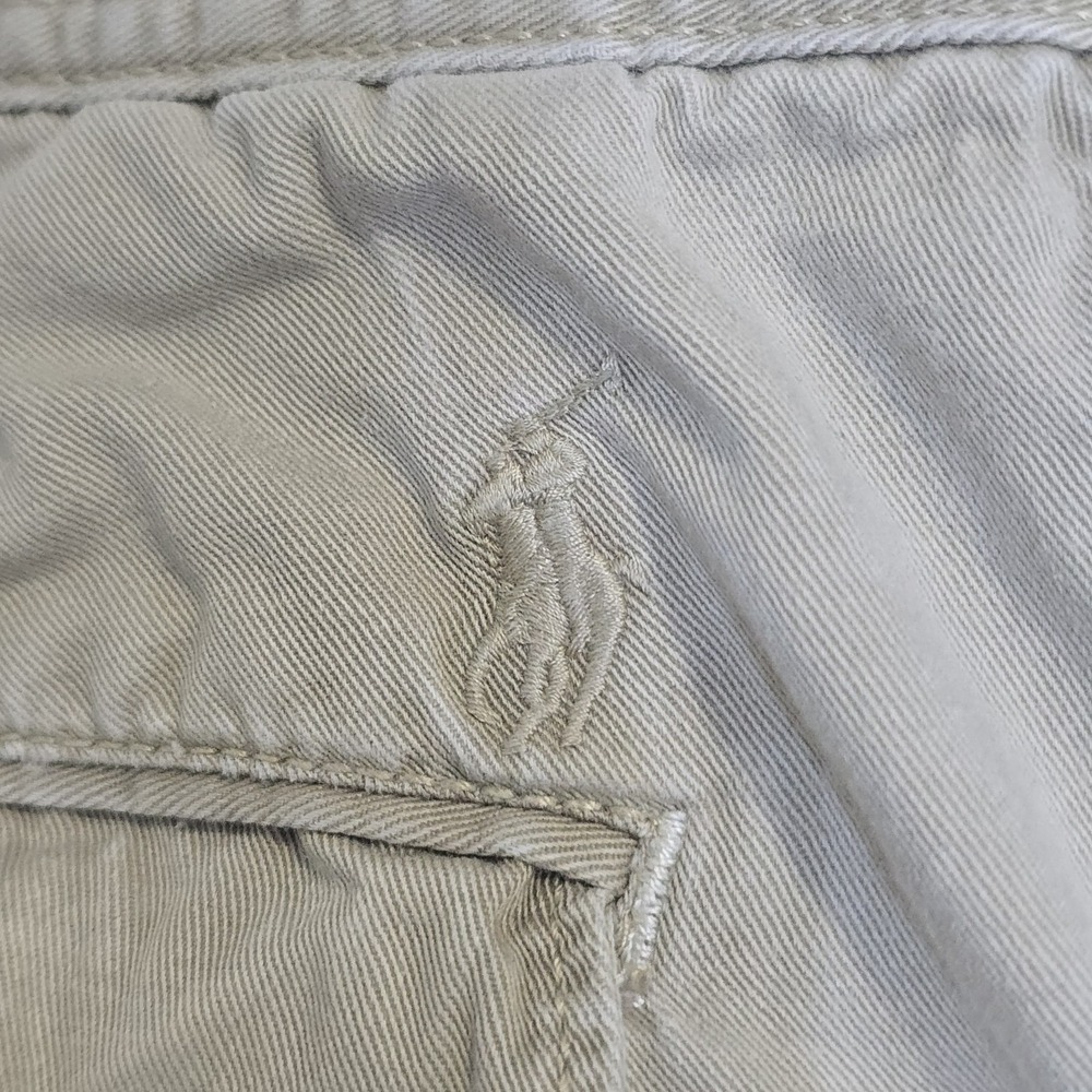 VTG Polo Ralph Lauren Bermuda Chino Shorts Drawstring Talon Zip Flap Pockets 35 - Picture 11 of 14